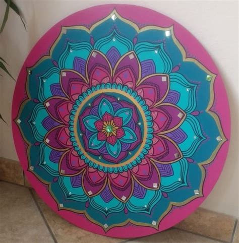 Mandala mdf Pintada a Mão 60cm Elo7 Produtos Especiais