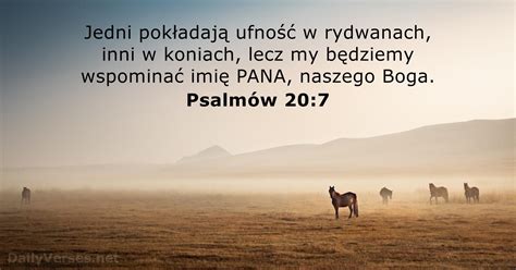 1 marca 2023 Biblijny werset dnia Psalmów 20 7 DailyVerses net