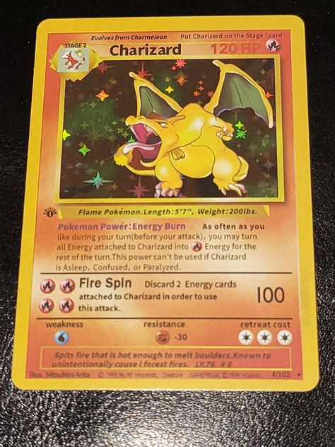 Primera 1ª Edición Holographic Charizard Venusaur Blastoise Etsy