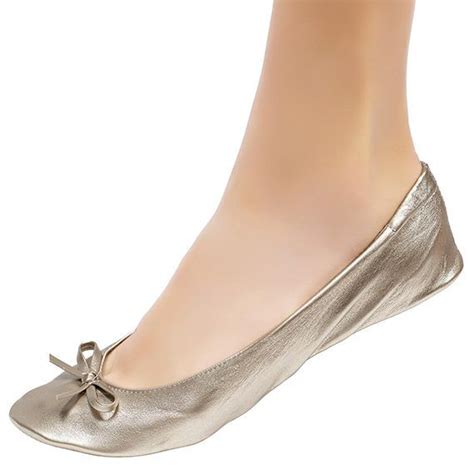 Champagne Gold Foldable Flats For Wedding Cinderollies Foldable