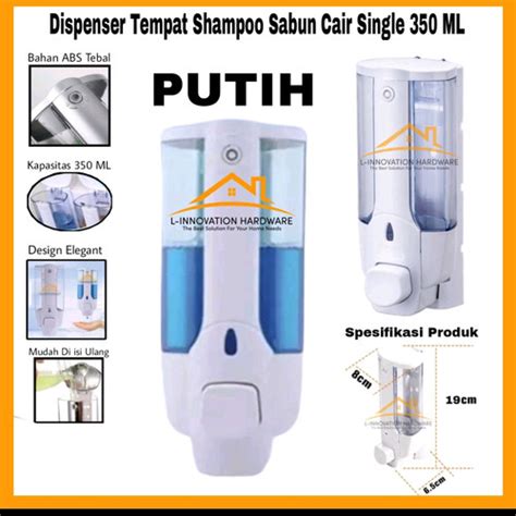 Promo Dispenser Sabun Tempat Shampo Cair 1 Tabung Single Model Krisbow