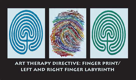 Art Therapy Directive Finger Labyrinth Fingerprint Mixed Media By Anne Cameron Cutri