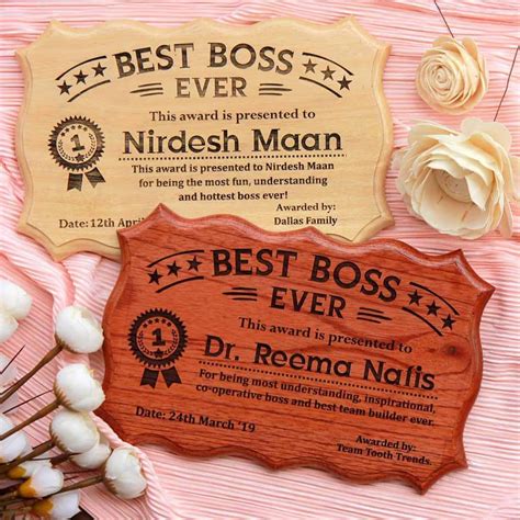 Personalized Best Boss Ever Award Certificate | Unique Gifts for Boss ...