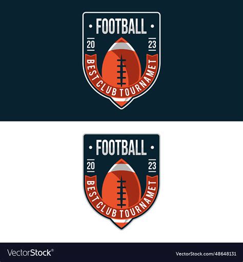 American Football Sport Logo Design Royalty Free Vector