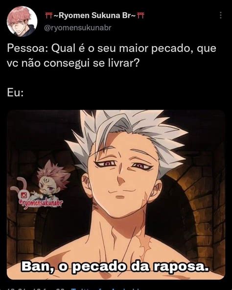 Pin De Ryomen Sukuna Em Memes Jujutsu Kaisen Em 2022 Raposa