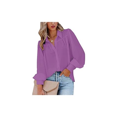 Ziooer Camicia Donna Camicetta Con Manica Lunga Blusa Elegante Con