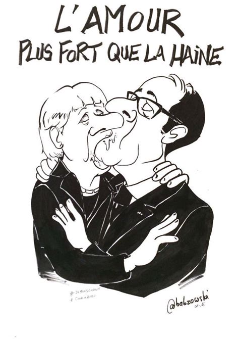 L Amour Est Plus Fort Que La Haine Hollande Merkel Pour Charlie Hebdo