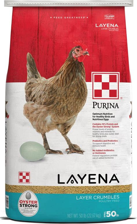 Purina Layena Crumbles Premium Layer Poultry Feed 50 Lb