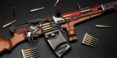 Cutaway of the world's first 'Assault Rifle' - The Fedorov Avtomat : r ...