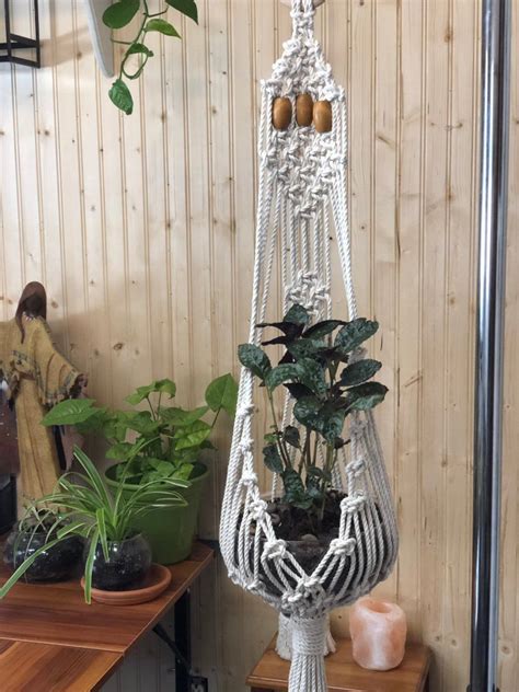 Macrame Plant Hanger 5 Foot Long Macrame Pouch For Etsy Cabides De