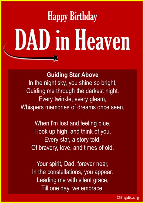 10 Best Birthday Poems For Dad In Heaven EngDic