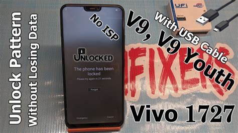 Vivo 1727 V9 V9 Youth Pattern Unlock Without Losing Data YouTube