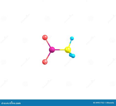 Nitromethane Molecule Isolated on White Stock Illustration ...