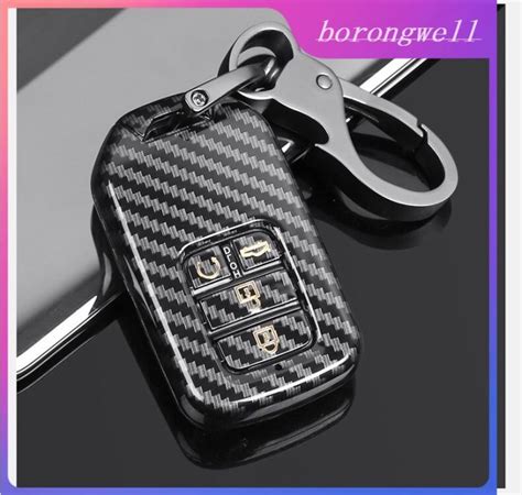 Carbon Fiber Abs Car Key Case For Honda Accord Civic Cr V Cr Z Hr V