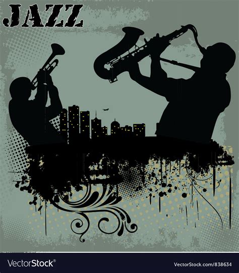 Jazz Musician Silhouette Royalty Free Vector Image