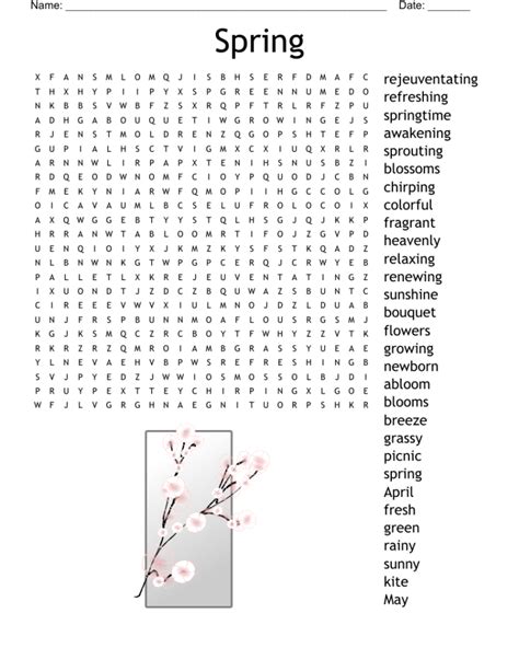 Spring Word Search Wordmint Word Search Printable