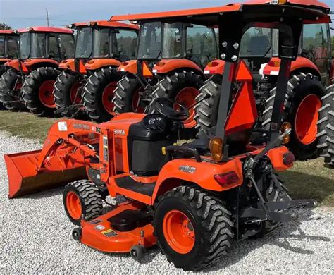 Kubota Bx Hp Mini Tractor With Mower And Front Loader Implement