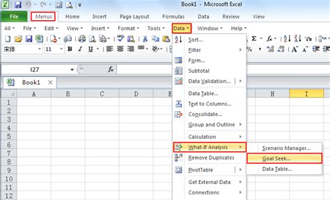 Where Is Goal Seek In Microsoft Excel 2007 2010 2013 2016 2019 And 365