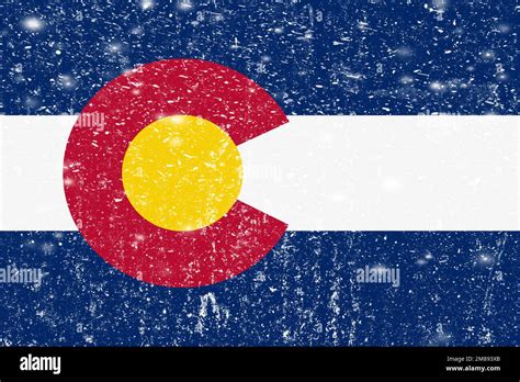 New concept Colorado flag White messy wall stucco texture background, Colorado flag paint ...