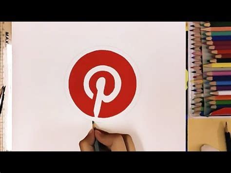 How To Draw The Pinterest App Logo Rabia Drawing Art Youtube