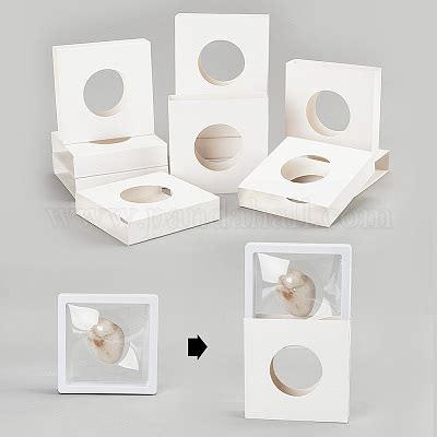 Wholesale Nbeads Pcs Square Cardboard Gift Boxes With Hollow Window