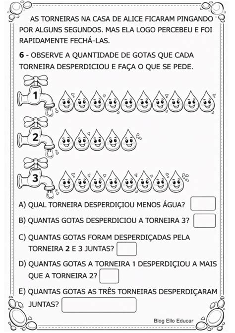 Atividade Dia Da Agua 2 Ano - Atividades do Dia da Água 1° e 2° ano: atividade interdisciplinar