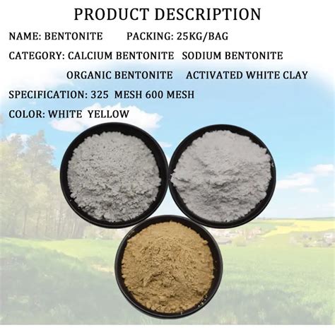 Montmorillonite Clay High Purity Nano Organic Sodium Bentonite Clay