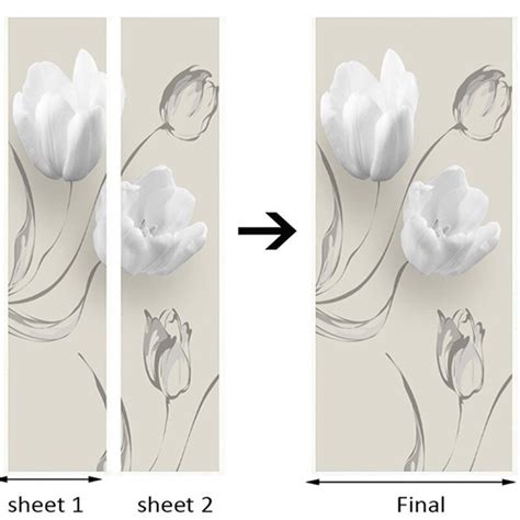 Nowoczesne Proste Bia E Kwiaty Drzwi Naklejki Salon Sypialnia Pcv
