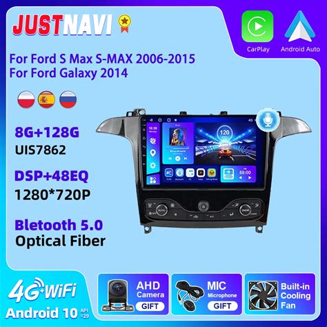 JUSTNAVI R Dio Do Carro Para Ford S Max S MAX 2006 2015 Ford Galaxy