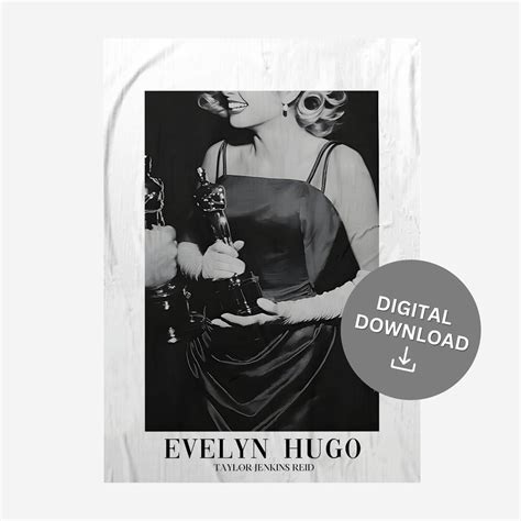 The Seven Husbands Evelyn Hugo Digital Poster Aesthetic Minimalist