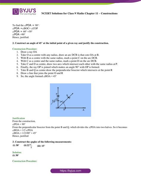 Ncert Solutions For Class 9 Maths Exercise 11 1 Chapter 11 Construction