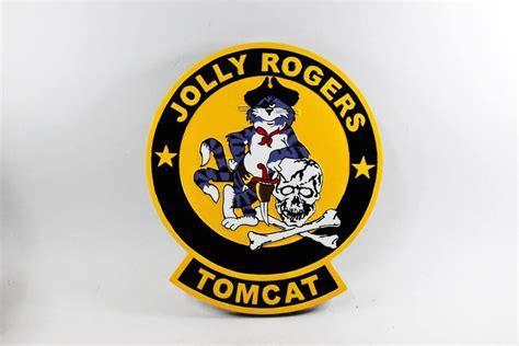 VF 84 Jolly Rogers Tomcat Plaque 14 Mahogany Navy Walmart