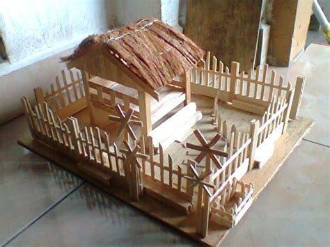 Cara Membuat Miniatur Rumah Sederhana Dari Stik Es Krim