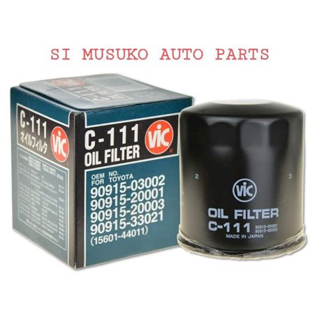 Vic Oil Filter C 111 Toyota Revofortunerinnovarav4hiacehilux