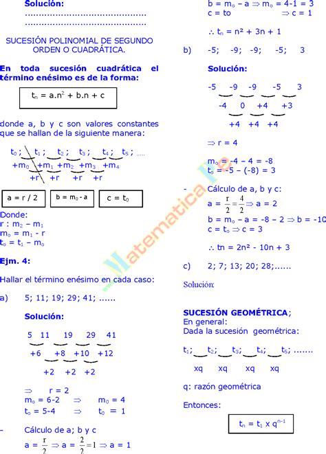 SUCESIONES NUMÉRICAS EJERCICIOS RESUELTOS DE RAZONAMIENTO MATEMÁTICO