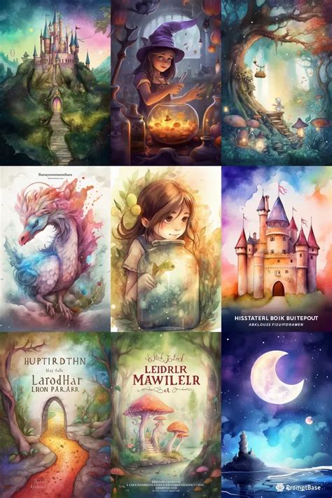 Dreamy Watercolor Childrens Book Covers Midjourney Prompt | PromptBase