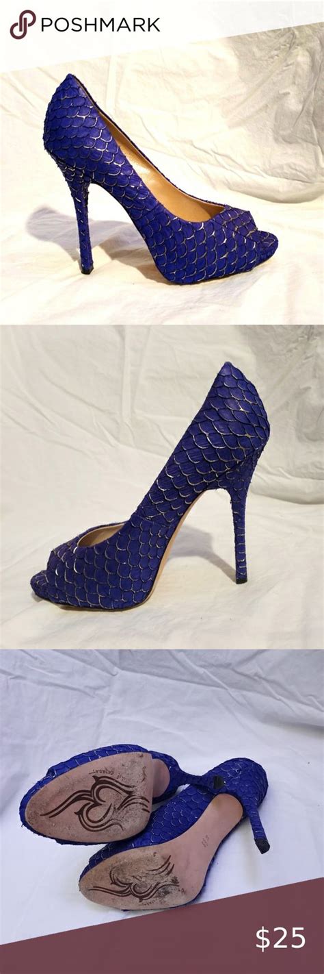 Final Sale Jean Michel Cazabat Purple Blue Peep Toe Heels Peep Toe