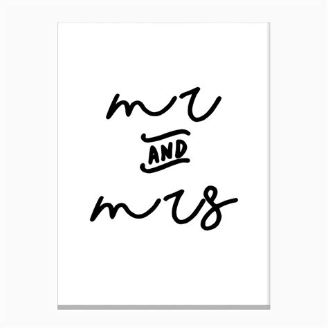 Mr And Mrs Canvas Print By Pug Pup Prints Fy