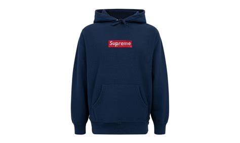 Supreme Swarovski Box Logo Hoodie Ss 19 Navy Stadium Goods