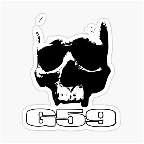 "G59 Logo Skull" Sticker for Sale by Yellow-Zebra | Redbubble