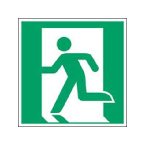 Brady Aluminum ISO Safety Sign Emergency Exit Left W X H 100 X