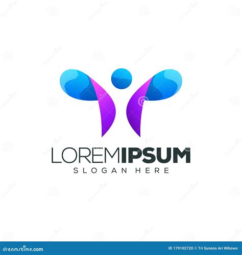 People Logo Design Vector Illustrations Stock Illustration