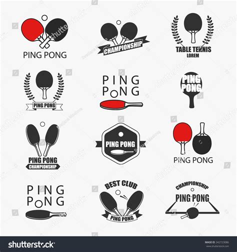 Ping Pong Logotype Ping Pong Icon Stock Vector Royalty Free 342723086