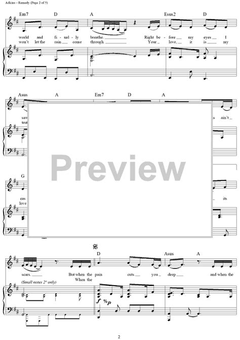 Remedy Sheet Music By Adele For Pianovocalchords Sheet Music Now