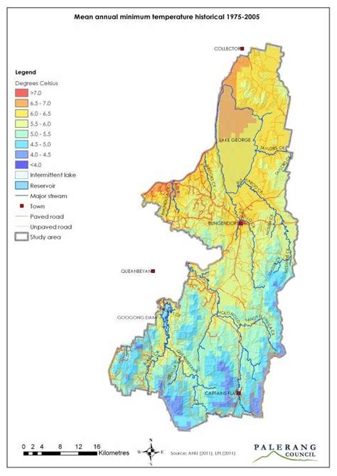 Mean Annual Minimum Temperature 1975 2005 Download Scientific Diagram