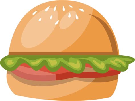 Burger Vector Color Illustration Yummy Tomato Cheeseburger Vector