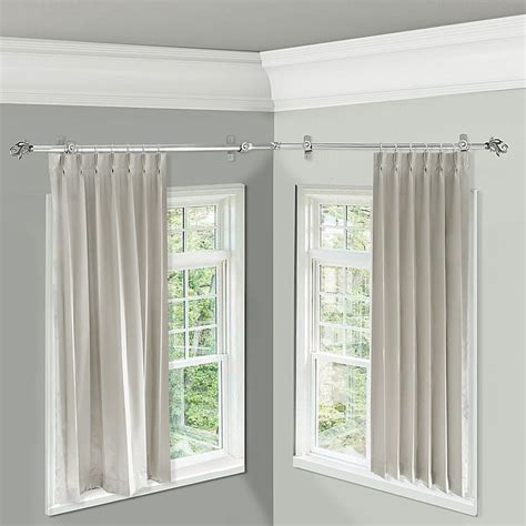 Rod Desyne Delilah Single Corner Drapery Rod With Finials Bed Bath