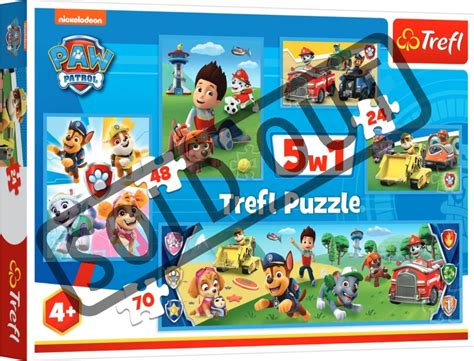 TREFL Puzzle Tlapková patrola 5v1 24 70 dílků Puzzle puzzle cz