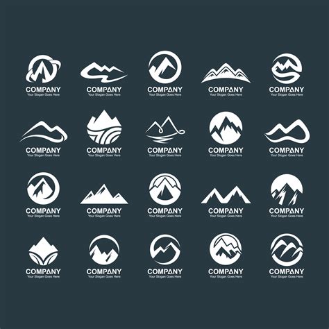 Set Of Mountain Logo Design 4807459 Vector Art At Vecteezy