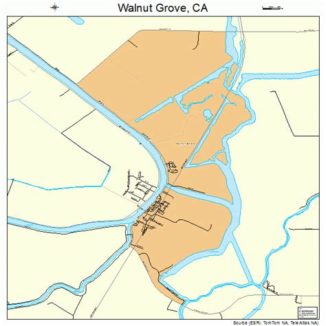 Walnut Grove California Street Map 0683374